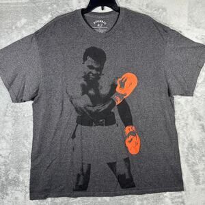 Muhammad Ali Shirt Men's XXL Dark Grey Graphic Boxing Retro Gym Casual
